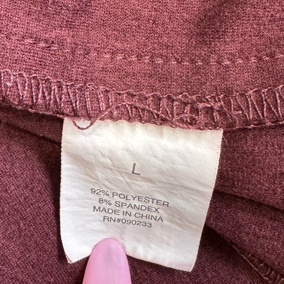 Kendall + Kylie Suede Burgundy Scalloped Edge Front Button Mini Skirt (L) - Picture 6 of 7